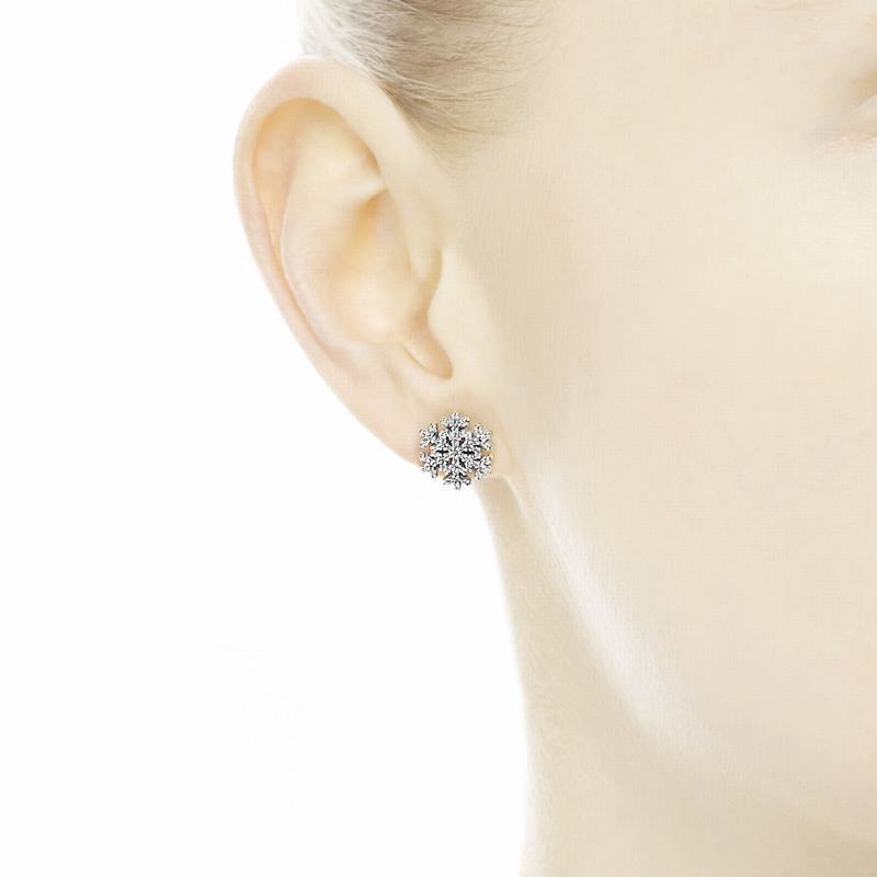 Pandora Australia Snowflake Stud Earrings - Sterling Silver | BSHMYN231